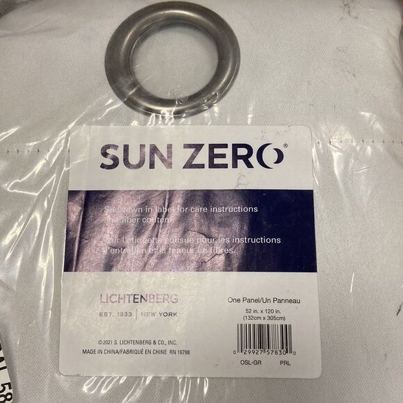 Sun Zero Theater 100% Blackout Grommet Curtain Single Panel, 52" x 120" Pearl - Picture 8 of 8